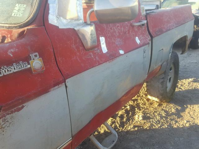 CKL14AF382973 - 1980 CHEVROLET SILVERADO RED photo 9