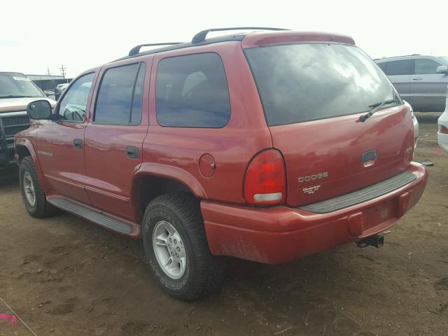 1B4HS28N7YF301265 - 2000 DODGE DURANGO MAROON photo 3