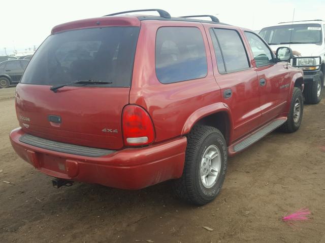 1B4HS28N7YF301265 - 2000 DODGE DURANGO MAROON photo 4