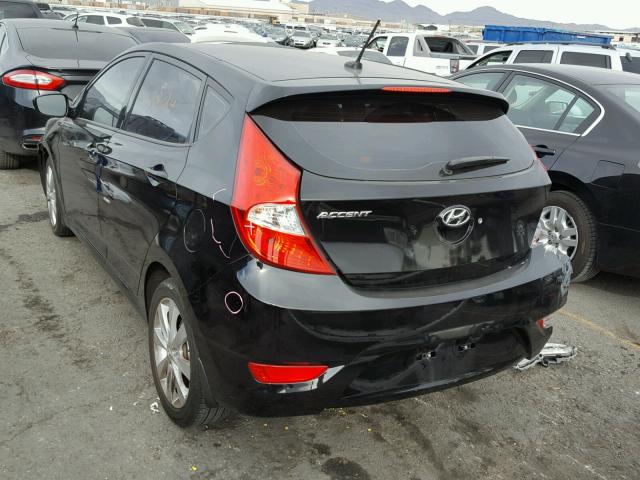 KMHCU5AE2DU130610 - 2013 HYUNDAI ACCENT GLS BLACK photo 3