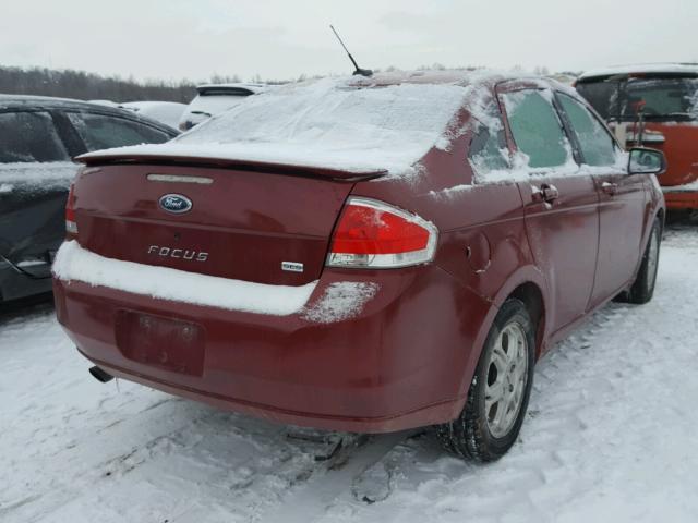 1FAHP36N19W268977 - 2009 FORD FOCUS SES MAROON photo 4