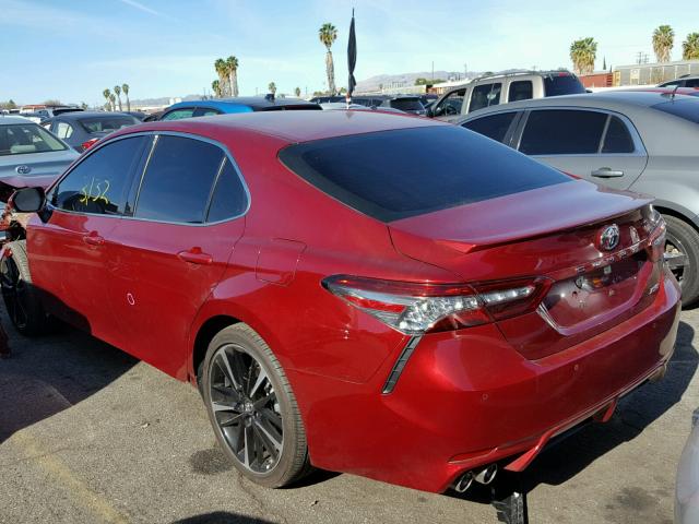 4T1B61HK6JU529316 - 2018 TOYOTA CAMRY XSE BURGUNDY photo 3