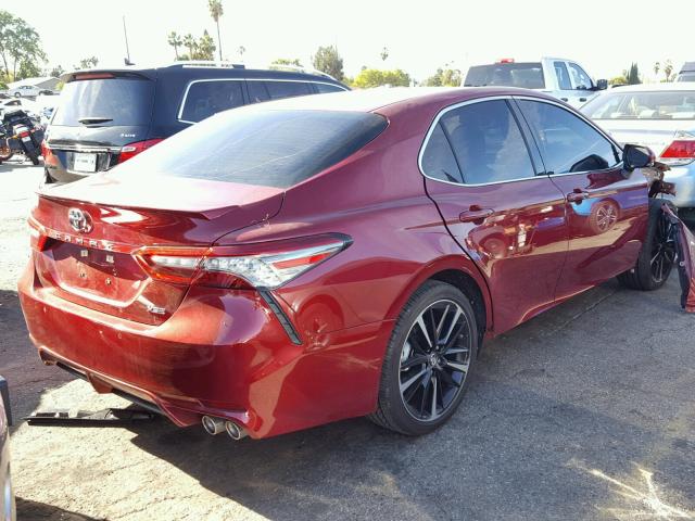 4T1B61HK6JU529316 - 2018 TOYOTA CAMRY XSE BURGUNDY photo 4