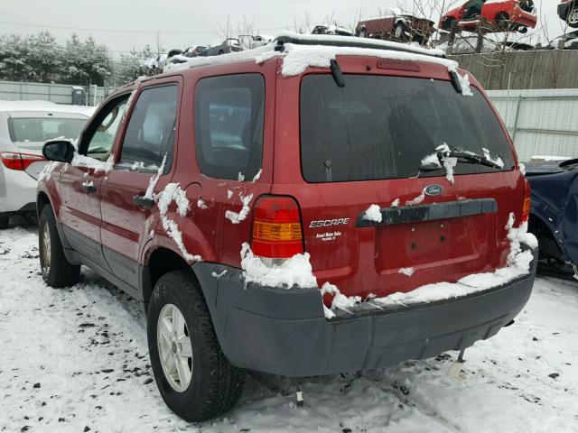 1FMYU02ZX5KD72472 - 2005 FORD ESCAPE XLS RED photo 3