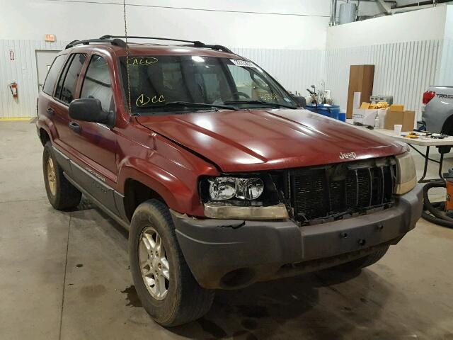 1J4GX48S24C303321 - 2004 JEEP GRAND CHER MAROON photo 1