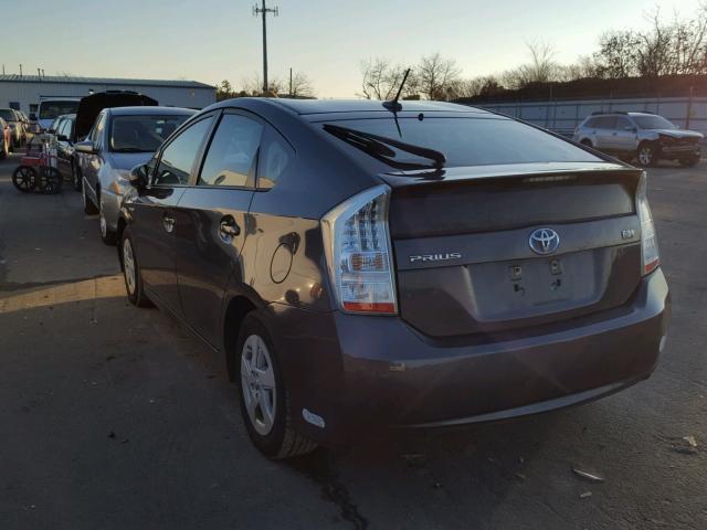 JTDKN3DU9B1402542 - 2011 TOYOTA PRIUS GRAY photo 3