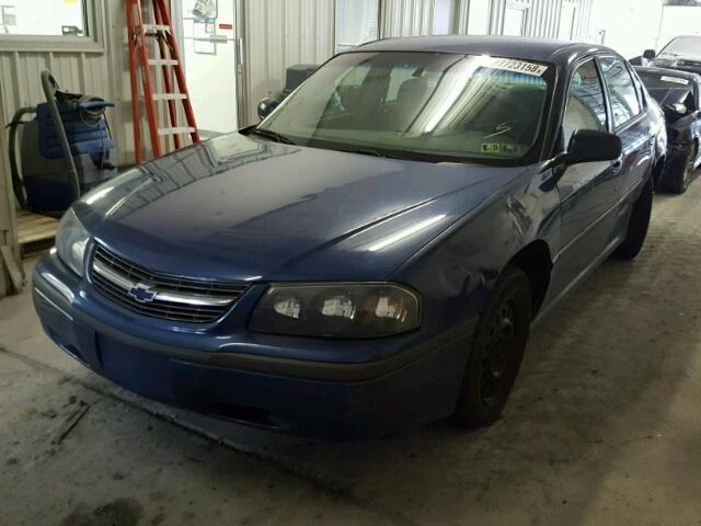 2G1WF52E039128031 - 2003 CHEVROLET IMPALA BLUE photo 2