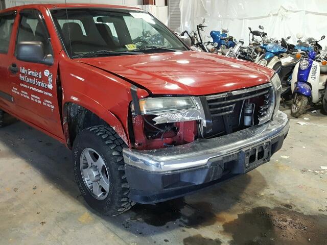 1GTDT136668110480 - 2006 GMC CANYON RED photo 9