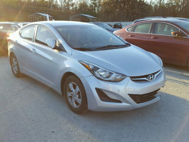 5NPDH4AE8EH524986 - 2014 HYUNDAI ELANTRA SE SILVER photo 1