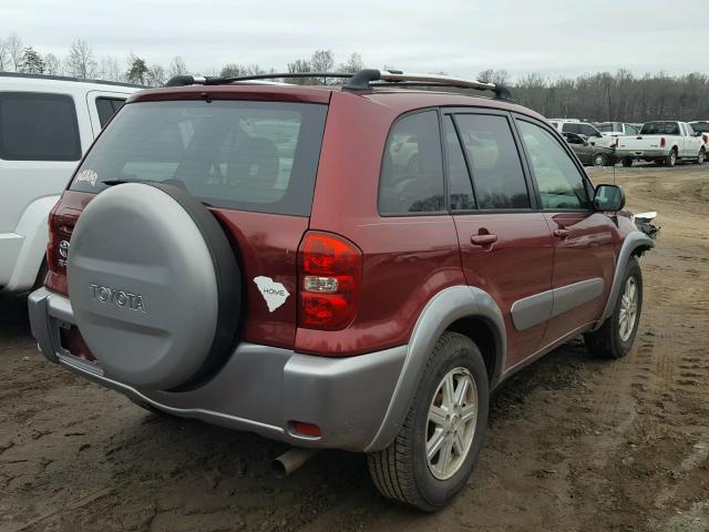 JTEGD20VX50050031 - 2005 TOYOTA RAV4 RED photo 4