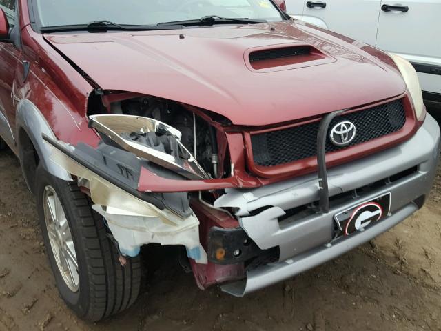 JTEGD20VX50050031 - 2005 TOYOTA RAV4 RED photo 9