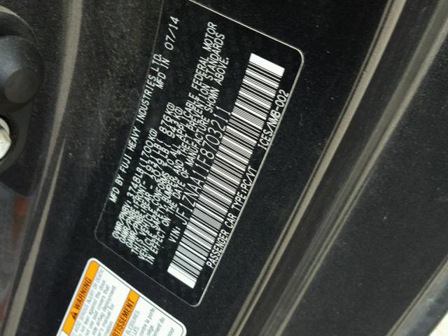 JF1ZNAA11F8703211 - 2015 TOYOTA SCION FR-S ნაცრისფერი ფოტო 10