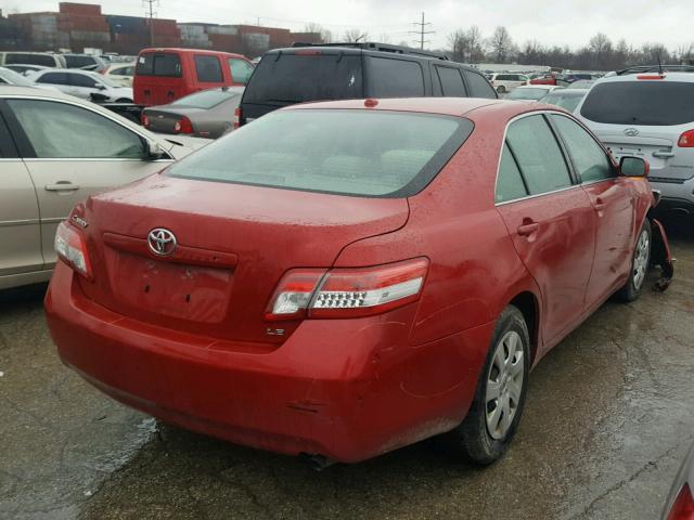 4T4BF3EK3AR037820 - 2010 TOYOTA CAMRY BASE RED photo 4