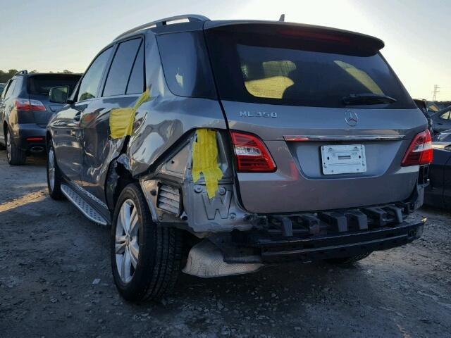 4JGDA5JB4FA452866 - 2015 MERCEDES-BENZ ML 350 GRAY photo 3