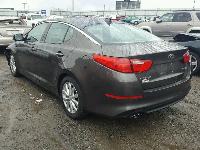 5XXGN4A71EG330352 - 2014 KIA OPTIMA EX BROWN photo 3