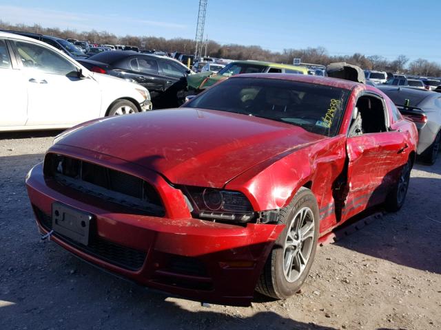 1ZVBP8AM4D5242073 - 2013 FORD MUSTANG RED photo 2