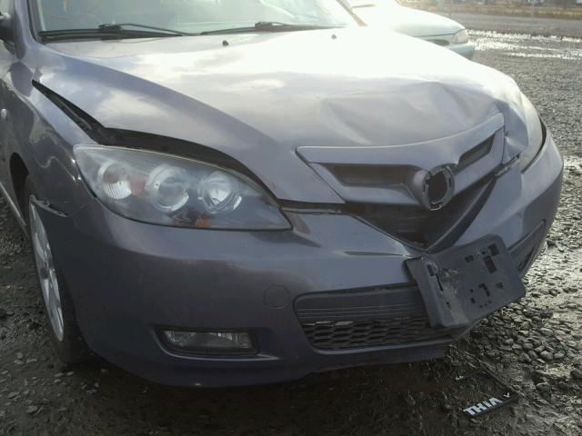 JM1BK343771700952 - 2007 MAZDA 3 HATCHBAC GRAY photo 9