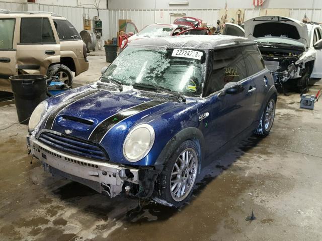 WMWRE33413TD62768 - 2003 MINI COOPER S BLUE photo 2