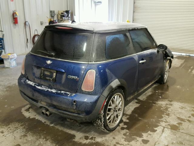 WMWRE33413TD62768 - 2003 MINI COOPER S BLUE photo 4