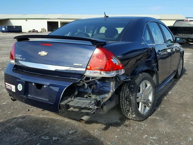 2G1WC57M391281213 - 2009 CHEVROLET IMPALA 2LT BLUE photo 4