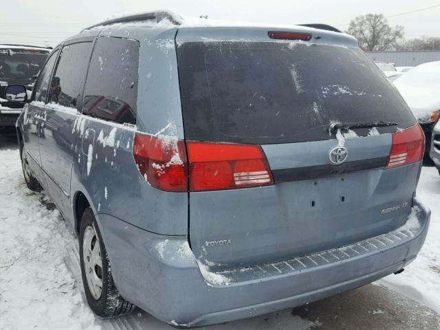 5TDZA23C45S361516 - 2005 TOYOTA SIENNA CE BLUE photo 3