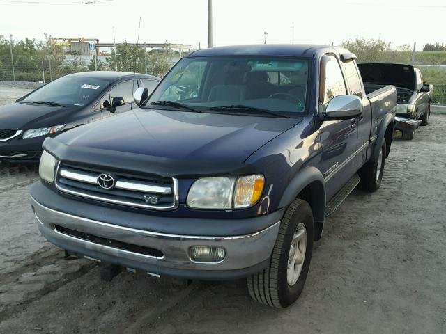 5TBBT44142S258542 - 2002 TOYOTA TUNDRA ACC BLUE photo 2