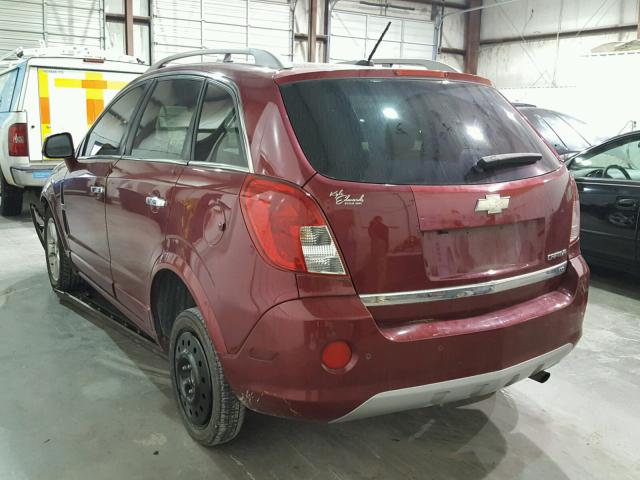 3GNAL4EK7DS551996 - 2013 CHEVROLET CAPTIVA LT RED photo 3