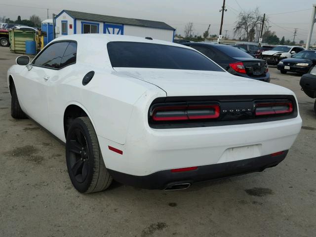 2C3CDZAG2FH702427 - 2015 DODGE CHALLENGER WHITE photo 3