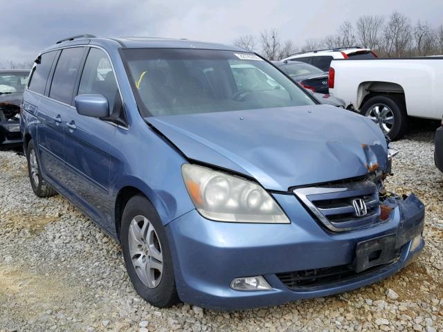 5FNRL38705B051735 - 2005 HONDA ODYSSEY EX BLUE photo 1