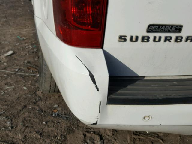 1GNUCJE0XAR200721 - 2010 CHEVROLET SUBURBAN C WHITE photo 9