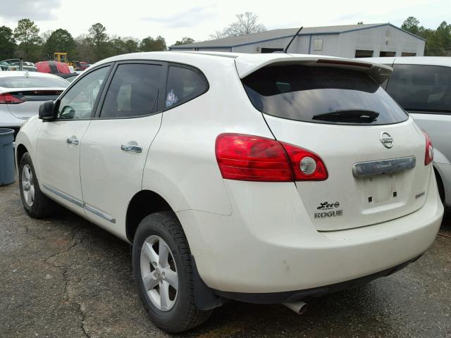 JN8AS5MT6CW291593 - 2012 NISSAN ROGUE S WHITE photo 3