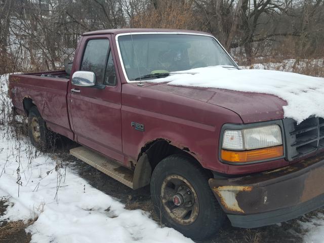 1FTEF14Y9PLA52021 - 1993 FORD F150 MAROON photo 1