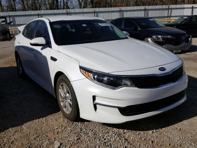 5XXGT4L36GG029949 - 2016 KIA OPTIMA LX WHITE photo 1