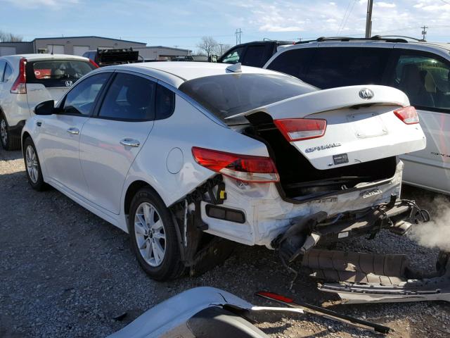 5XXGT4L36GG029949 - 2016 KIA OPTIMA LX WHITE photo 3