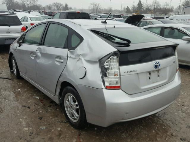 JTDKN3DU2A1306847 - 2010 TOYOTA PRIUS SILVER photo 3