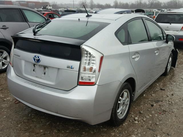 JTDKN3DU2A1306847 - 2010 TOYOTA PRIUS SILVER photo 4