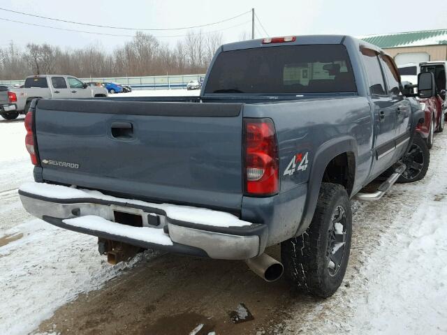 1GCHK23D27F173386 - 2007 CHEVROLET SILVERADO BLUE photo 4