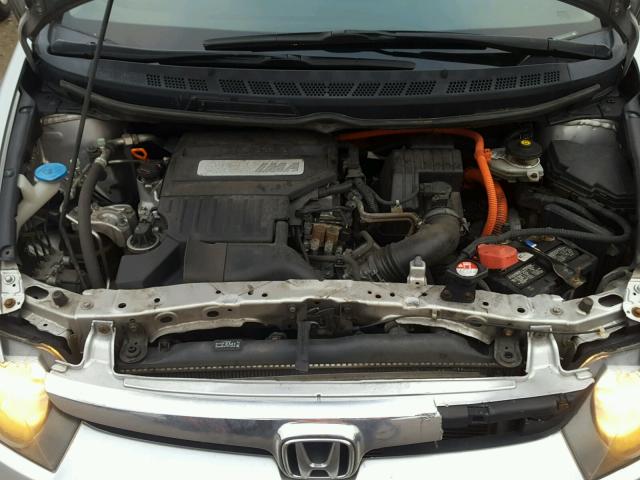 JHMFA36258S011320 - 2008 HONDA CIVIC HYBR SILVER photo 7