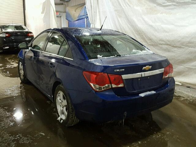 1G1PF5SC7C7177327 - 2012 CHEVROLET CRUZE LT BLUE photo 3