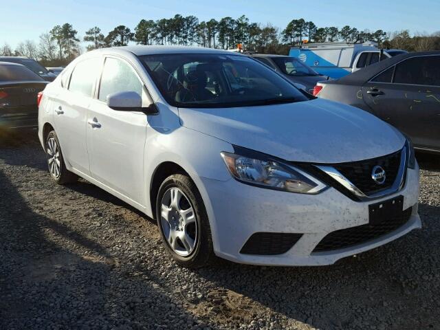 3N1AB7AP8HY329407 - 2017 NISSAN SENTRA S WHITE photo 1