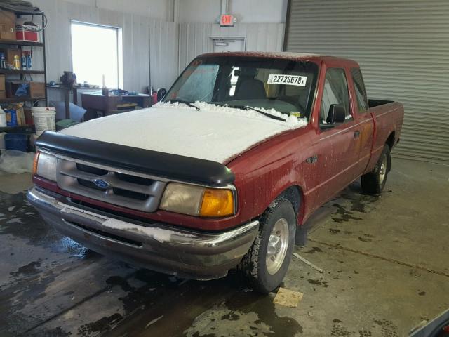 1FTCR14U9TPA19499 - 1996 FORD RANGER SUP BURGUNDY photo 2