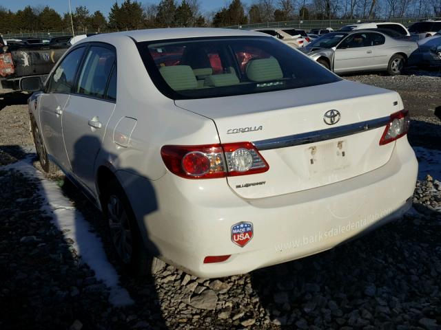 5YFBU4EE3DP190915 - 2013 TOYOTA COROLLA BA WHITE photo 3