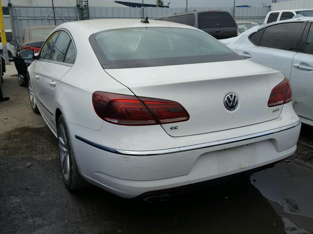 WVWBP7AN6DE535138 - 2013 VOLKSWAGEN CC SPORT WHITE photo 3