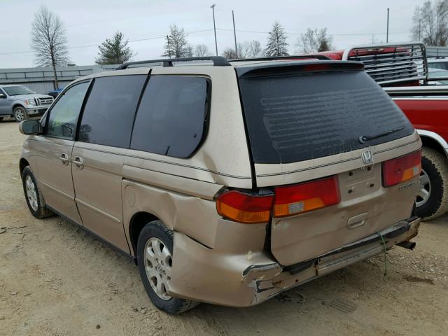 2HKRL18602H547885 - 2002 HONDA ODYSSEY EX GOLD photo 3