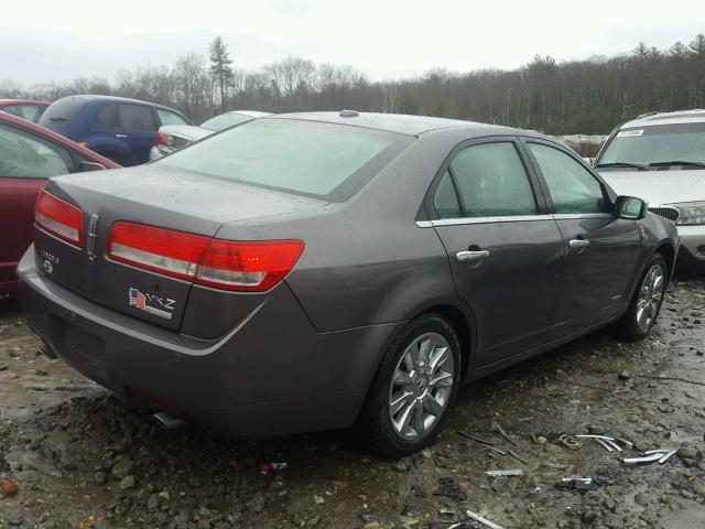 3LNDL2L34BR759713 - 2011 LINCOLN MKZ HYBRID CHARCOAL photo 4