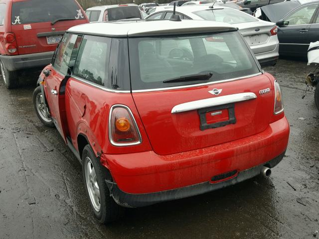 WMWMF33519TU74766 - 2009 MINI COOPER RED photo 3