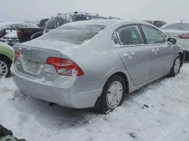 JHMFA36237S017955 - 2007 HONDA CIVIC HYBR SILVER photo 4