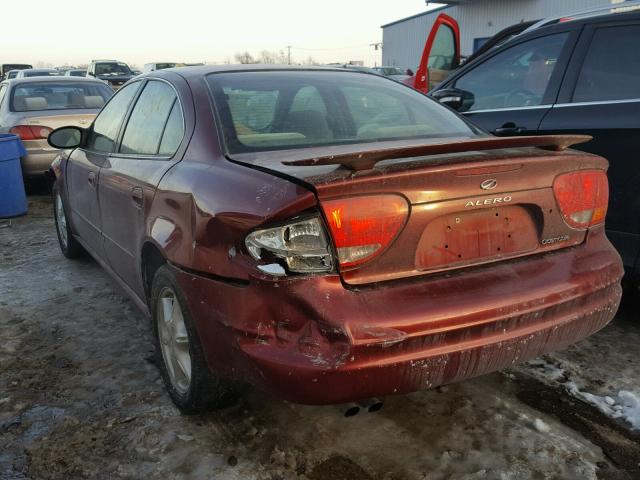 1G3NL52E33C122163 - 2003 OLDSMOBILE ALERO GL RED photo 3