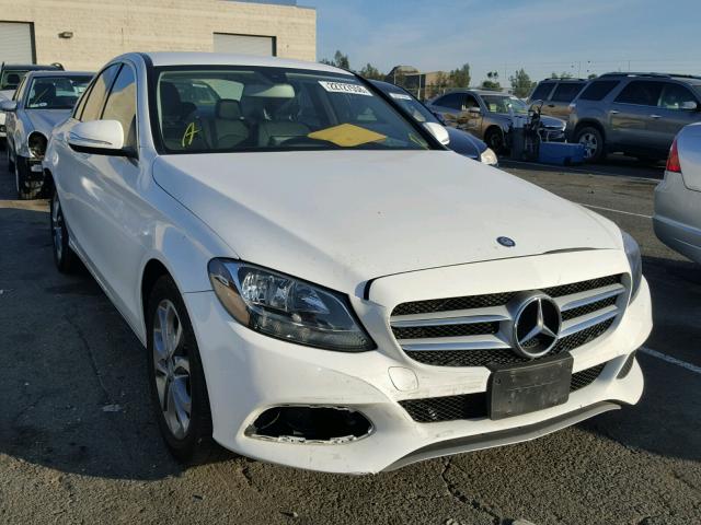 55SWF4JB8FU059340 - 2015 MERCEDES-BENZ C 300 WHITE photo 1