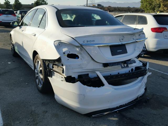 55SWF4JB8FU059340 - 2015 MERCEDES-BENZ C 300 WHITE photo 3